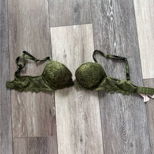 Victoria's Secret Olive Lace Push-Up Bra